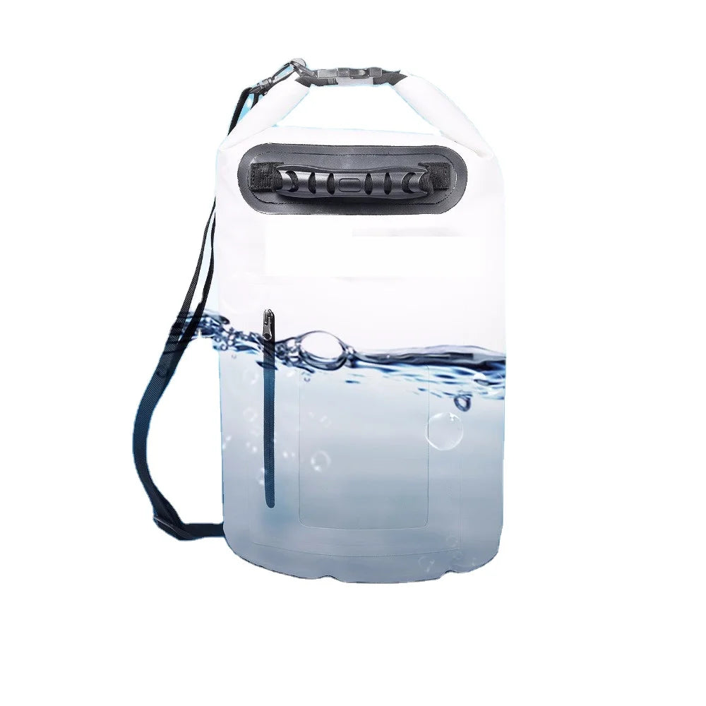 500D PVC Swimming Tarpaulin Dry Bag for Sports Waterproof Backpack with clear Window