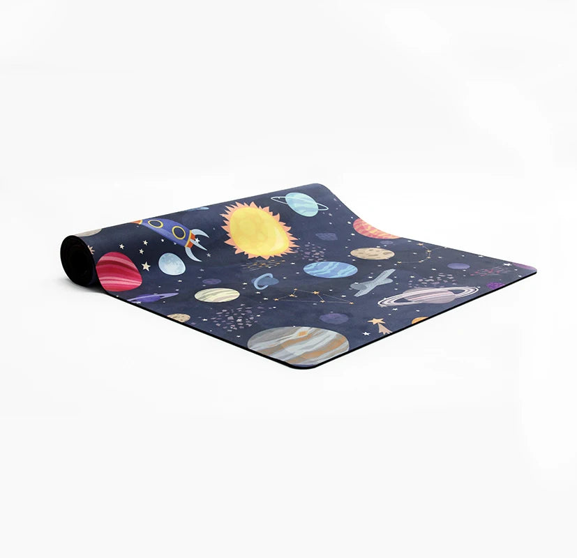 SGS CPC REACH DIY Mini Small Natural Rubber Suede Custom Printed Eco Friendly Antislip Kids Play Kids Yoga Mat for Children