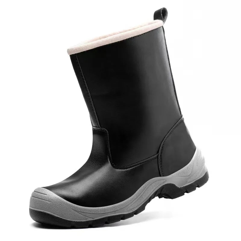 Men Women's Industrial Waterproof Microfiber Leather Upper Steel Toe All Seasons Working Boots Steel Midsole Electrical