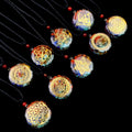 Orgone 7 Chakra Round Crystal Pendant Gravel Stone Healing Orgonite Meditation Crystal Necklace with Gemstone Pendants