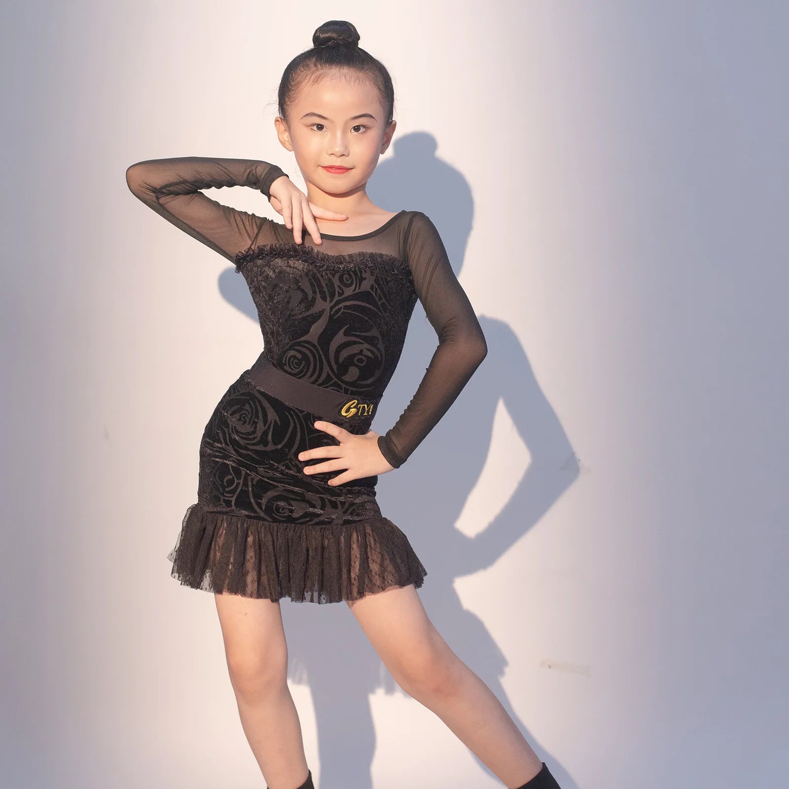 Latin Dance Practice Performance Separate Suit Lace