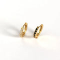 Rainbowking INS Design Jewelry Dainty Gold  Cz Huggie Hoop Earrings 925 Sterling Silver Tiny Hoop Earrings