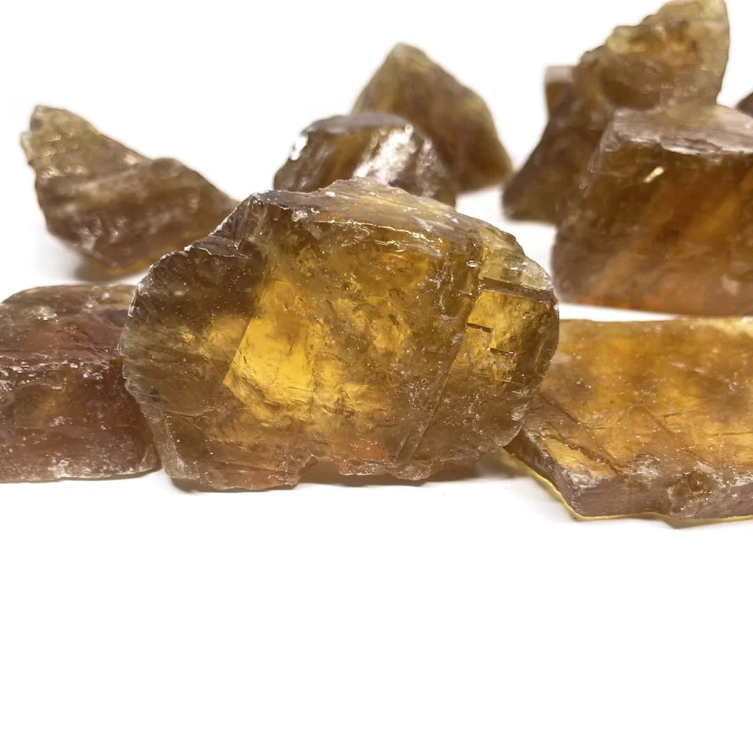 Natural Rough Quartz Crystal Raw Stone Mineral Specimen Amber Calcite for Meditation Decor