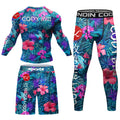Custom Men Compression MMA Clothes Jiu Jitsu No-Gi Rashguard Training Set Printed Active Wear Male Fitness Tracksuit