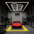 China Manufacturer High Lightness Hexagon Lighting Car Wash Workshop Garage Light Hex