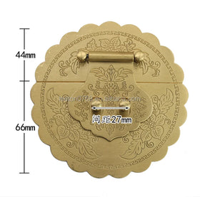 Stock Supply Box Accessories 110mm Diameter Large Round Brass Material Metal Box Locks