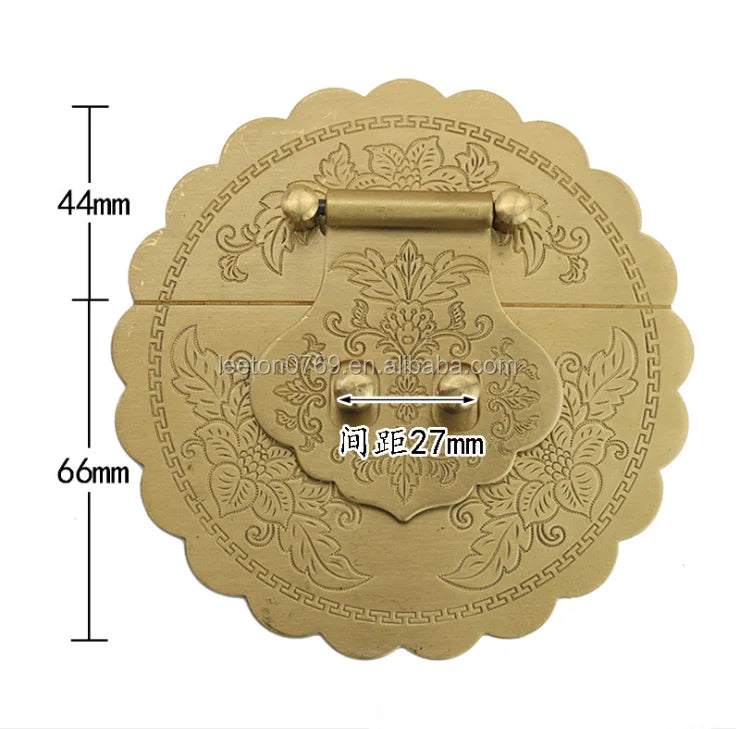 Stock Supply Box Accessories 110mm Diameter Large Round Brass Material Metal Box Locks