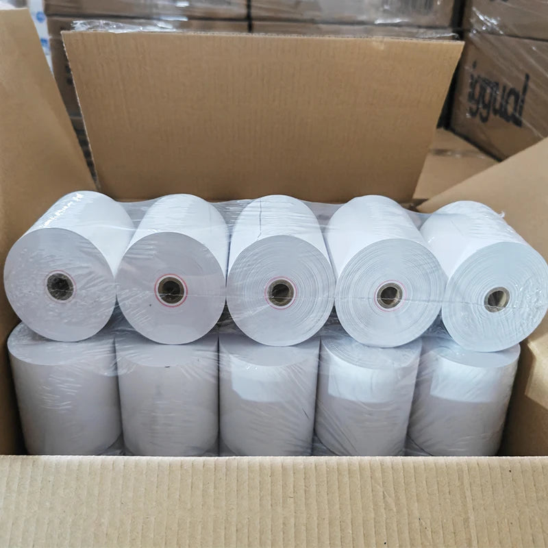 Till Rolls 57 X 38 80x80 Thermal Printer Paper 3 Inch with Plastic Core Roll 101mm 174mm