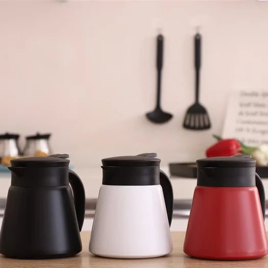 Q Steel Double Wall Vacuum Jug Insulated Vacuum Coffee Jug for Home and Office Red / White / Black Coffee Pot