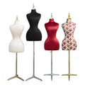 Large-size Half-body Velvet Fabric Dress Form Mannequin for Women's Clothing Props Big Ass Big Chest Standing Pose