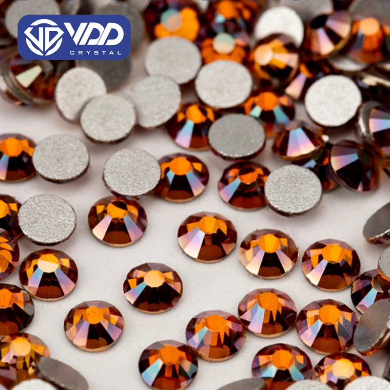 VDD 126 Sun Star SS4-SS30 Glass Rhinestones Crystal Flatback Strass Glitter Diamond Stones for DIY Nail Art Crafts Decorations