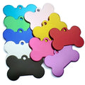 38MM Dog Tag Pet Identity Card Blank Printer Anodized Aluminium Alloy Custom Necklace Metal Bone Shaped Blank Chain Dog Tag