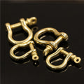 Solid Brass Plated Bow Ring with Screw Pin Joint Connect for Key Chain Bracelet Paracord Leather Craft