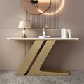 Hot Sale Entrance Hall Living Room Strong Black Marble Top Stainless Steel Stand Console Table