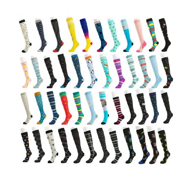 Custom Made Logo Shark New Model Cartoon Animal Dot Compression Socks 20 -30 Mmhg for Men Quick Dry