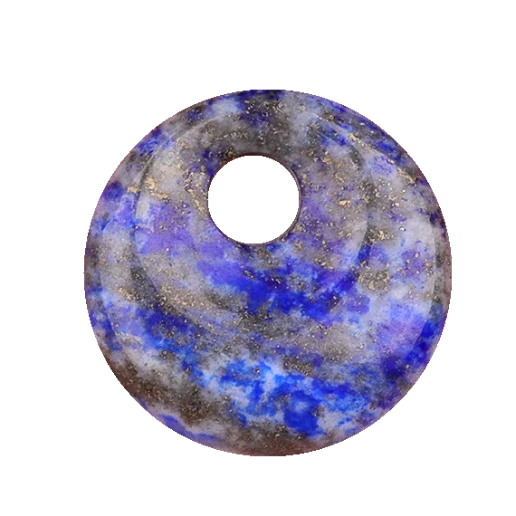 Fashion Lapis Lazuli 20MM Pendant Natural Stone Round Shaped Crystal Healing Stone Charms Handicraft for Necklace Making As Gift