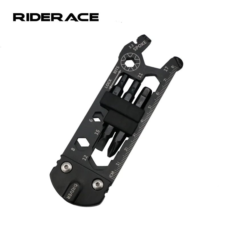 RIDERACE Universal Multifunctional Repair Tool Kit Portable Stainless Steel Activity Wrench Screwdriver Combination Pocket Tools
