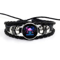 12 Zodiac Bracelet  Bracelets Handmade Charm Leather Bracelet Punk Bangle ZU045