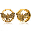 Fashion 316L Stainless Steel Gold Plated Children's Wedding Ear Gauges Plugs Tunnels Piercing Body Jewelry Stretchers