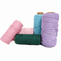 Wholesale 100% Cotton Macrame Cord Single Strand 3mm/4mm Twisted Finish Custom Length for Shoes Bags Garments Home Textiles