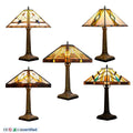 Antique Mission Style Tiffany Table Lamp with Stained Glass Shade Modern Design E26 Base for Home Bedside or Nighttime Decor
