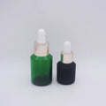 Oblique Shoulder 1 oz Green Glass Dropper Bottles