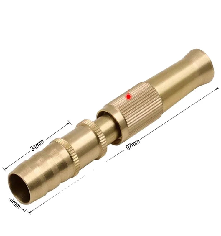 Garden Brass Nozzle Heavy Duty Brass Water Hose Nozzle Watering Flower