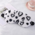Custom Logo Plush Eye Mask With Leopard Print Sleeping Mask for Shading Light and Eye Care