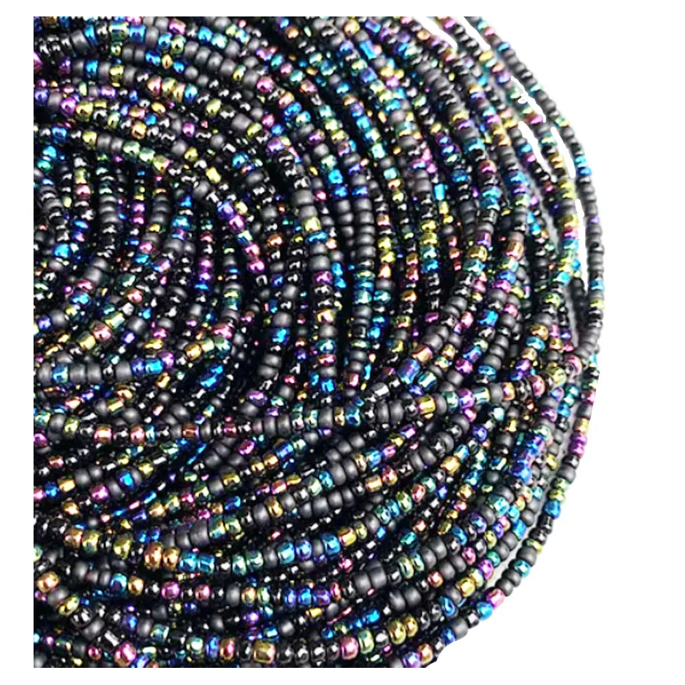 50 Inches Handmade Black Mix Adjustable Bulk Tie on Waist Beads on Cotton Cord Belly Chainbody Jewelry for Women