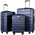 Oem Custom Vintage High Quality Travel Bags Carry on Luxury Hard Shell ABS PC Suitcase Sets 3 Pcs Trolley Luggage on Wheels
