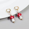 Trendy School Jewelry Cute Mushroom Earrings Freshwater Pearl Jewelry Sweet Girl Gift Acrylic Earrings for Women Party Earrings