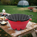 Cast Iron Enamel Charcoal Furnace Outdoor Cookware