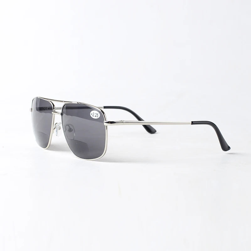 Unisex Bifocal Sunglasses with Polarized Lenses Custom Metal Frame for Reading Distance Competitive Design Price