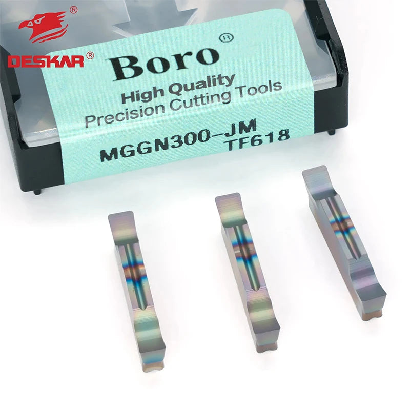 For DESKAR MGGN300-JM TF618 CNC Lathe Tools Customizable OEM Carbide Inserts & CVD Coated Groove Blades for Aluminum Turning