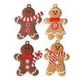 Factory Wholesale Christmas Tree Hanging PVC Gingerbread Man Ornaments for Home Decoration