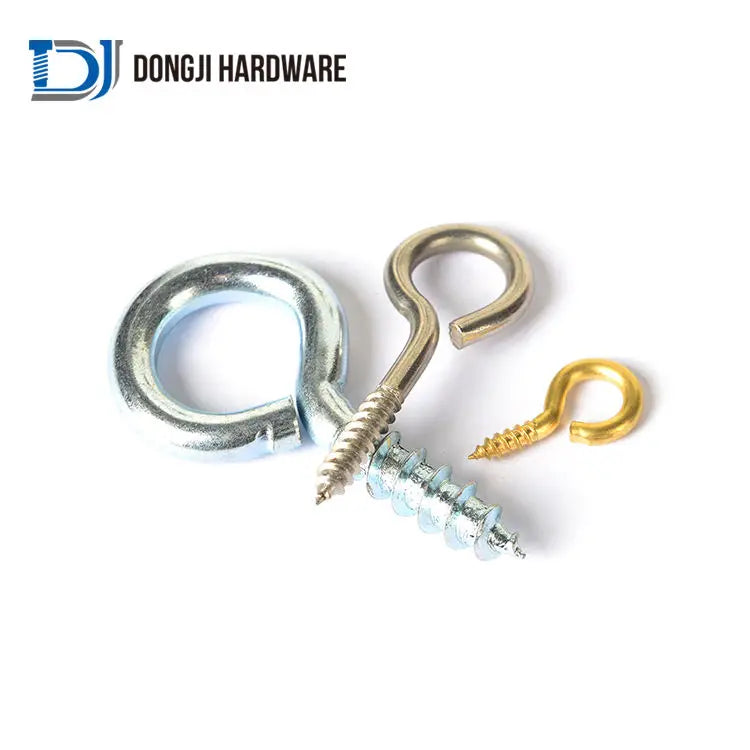 DongJi Heavy Duty Stainless Steel Screw Eye Hook Carbon Steel for Wood Concrete Screws Decorative Screws Metric Measurement