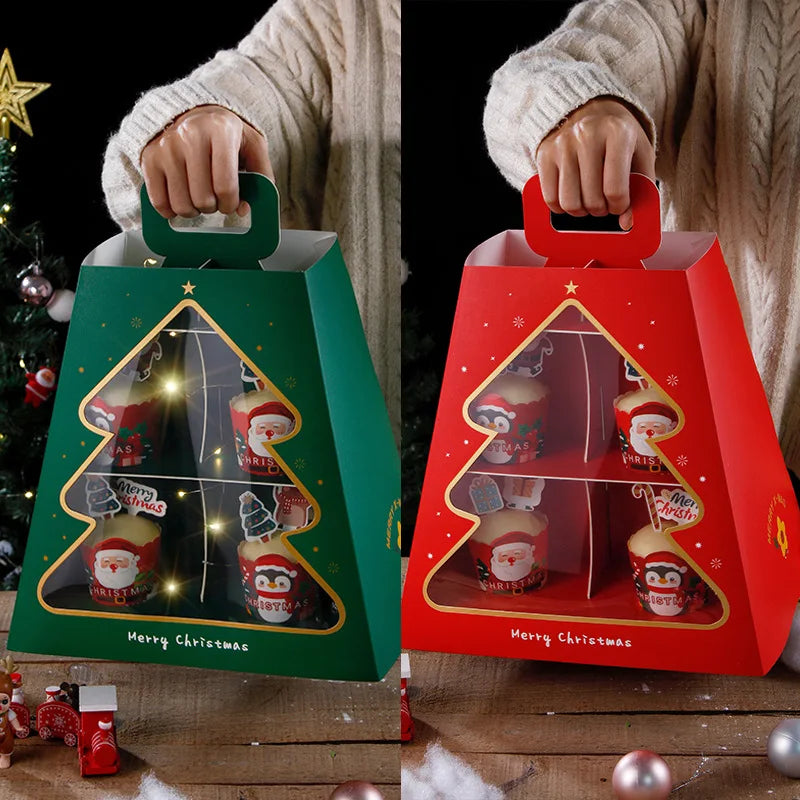 New Christmas Cupcake Box  Dessert 3 Tier Tower Dessert Table Cupcake Box and Packaging