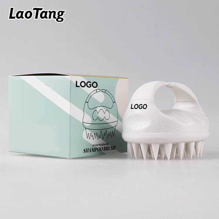 Wheat Straw Material Head Scrubber Dandruff Brush Head Massager Scalp Hair Massage Brush Shampoo Brush for Women