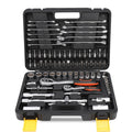 Goodking Crv Diy Tools 1/2" 1/4"Dr Socket Wrench Set Box All in One for Home With 72T Wrench