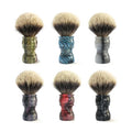 FYD Silvertip Badger Bristle Faux Ox Horn Resin Handle Premium Shaving Brush Opp Bag Silver Tip Badger Hair Shaving Brush