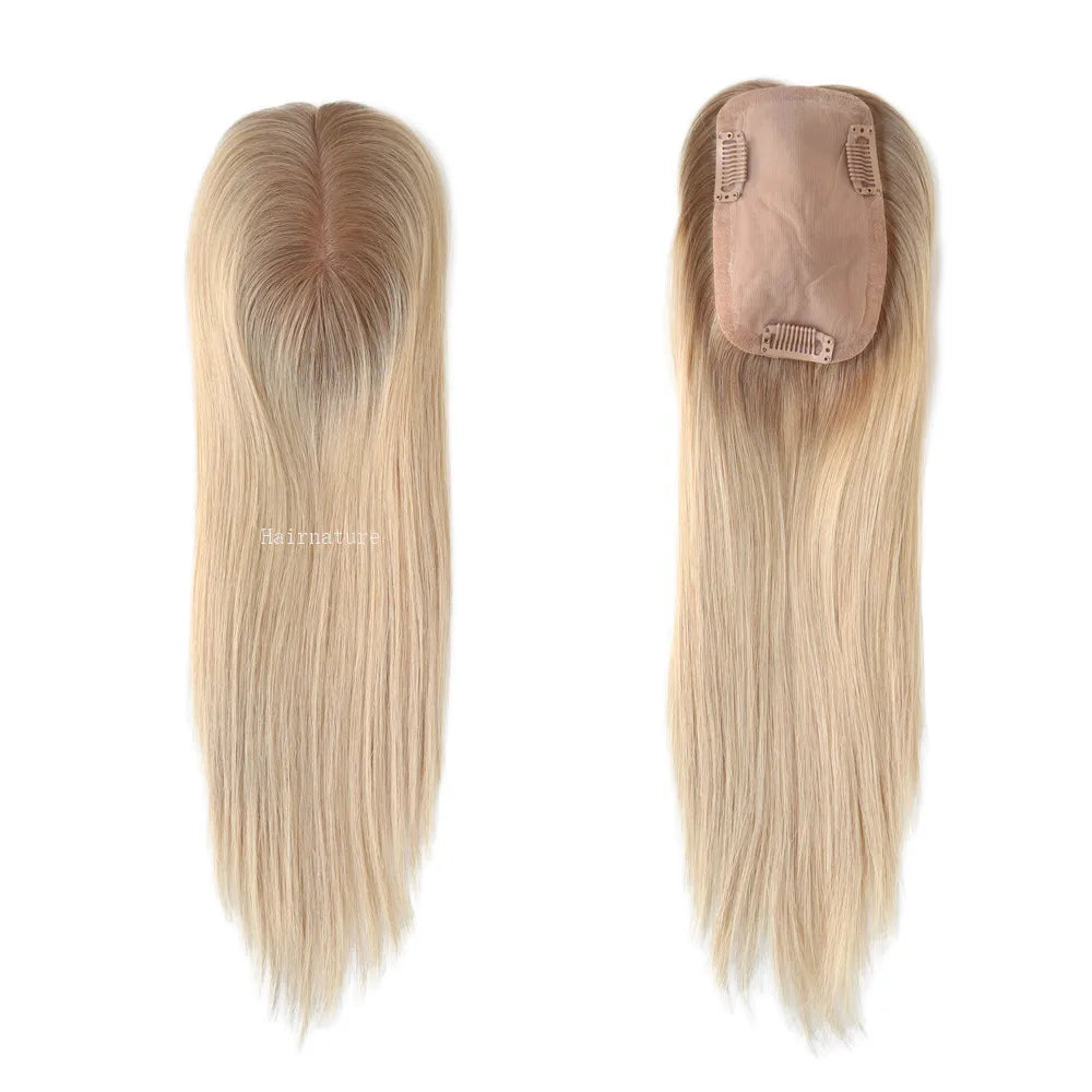 5.5 X 6 Inches Silk Base Chinese Cuticle Remy Hair Toppers for Women Human Hair