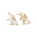Gemnel 925 Sterling Silver New Arrivals Elegant Flower Shape Marquise Earring for Women