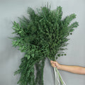 U-3058  Factory Price Artificial Pink Green Plastic Eucalyptus Leaves Flowers for Wedding Decor