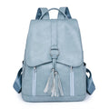 Trend 2025 Vintage Luxury logo Travel Blue Large Sports Outdoor Women's Reinforced Pu Leather Backpack for Work