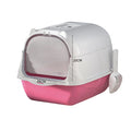 Ready Stock PP Material Easy Detachable Cleaning Cat Toilet Sandbox Plastic Closed Cats Litter Box with Scoop