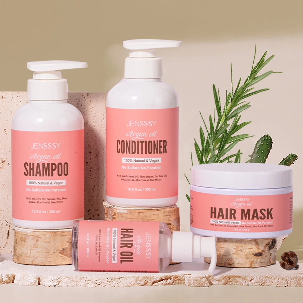 Wholesale Organic Natural Moisturizing Fluffy Shampoo Conditioner Private Label Sulfate Free Argan Oil Coconut Tea Tree Shampoo