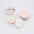 In Stock Pink Black Makeup Round Clear Empty Powder Packaging Container Case Box Plastic Loose Powder case Jar With Puff