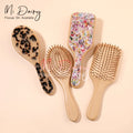 MiDairy Anti-static Wood Acetate Hairbrush Comb Air Sac Health Paddle Cushion Massage Brushes Custom Wide Tooth Comb