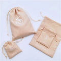 CH Luxury Custom Logo Jewelry Drawstring Bag Suede Velvet Gift Packaging Ring Earrings Jewelry Pouch Dust Bag Soft Fabric CN;GUA