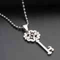 Customized Sliced Stainless Steel Key Pendant Necklace Chain SCP037